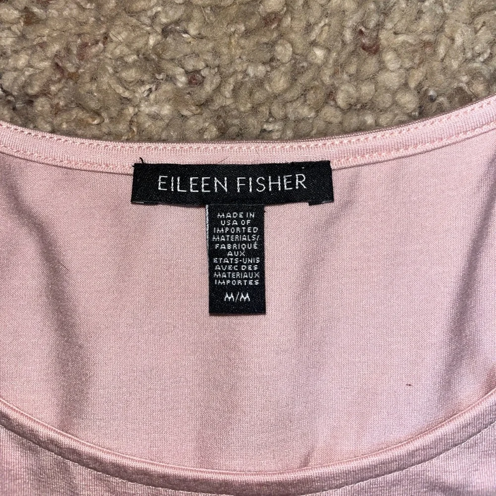EILEEN FISHER PINK FINE JERSEY TIERED SLEEVELESS STRETCH MAXI DRESS / MEDIUM - Picture 6 of 8